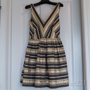 J. Crew Gray and Gold Cocktail Party Dress Size 0